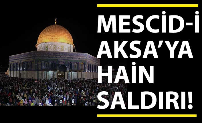 İşgalci İsrail polisi Mescid-i Aksa'da cemaate saldırdı