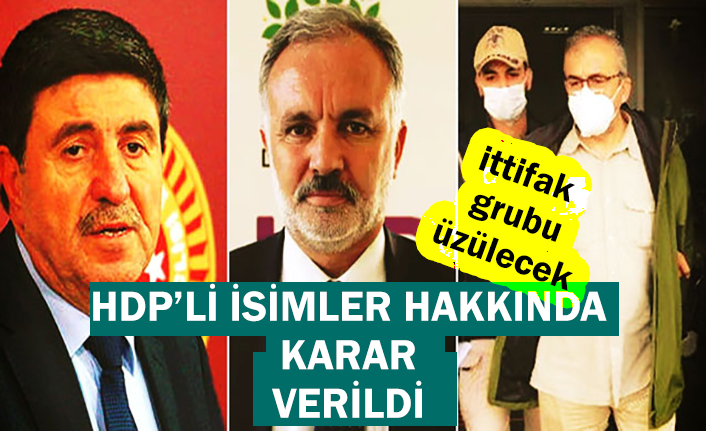 Altan Tan, Sırrı Süreyya Önder ve Ayhan Bilgen hakkında karar verildi
