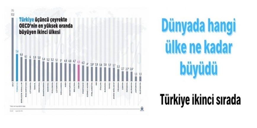 Türkiye, OECD'nin en yüksek oranda büyüyen ikinci ülkesi