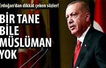 Başkan Erdoğan'dan dikkat çeken sözler: Bir tane bile Müslüman yok