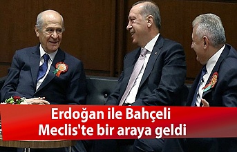 Erdoğan ile Bahçeli Meclis'te bir araya geldi