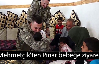 Mehmetçik'ten Pınar bebeğe ziyaret