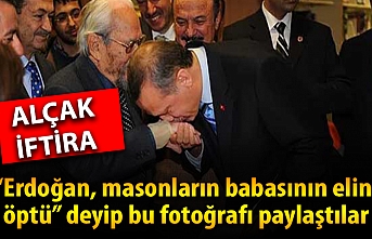 Alçak iftira! “Erdoğan, masonların babasının elini öptü” deyip bu fotoğrafı paylaştılar…