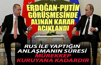 Erdoğan-Putin görüşmesinde alınan karar açıklandı