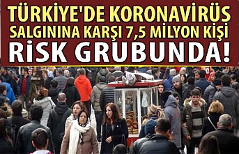 Türkiye'de koronavirüs salgınına karşı 7,5 milyon kişi risk grubunda!