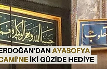 Erdoğan'dan Ayasofya Cami'ne iki güzide hediye