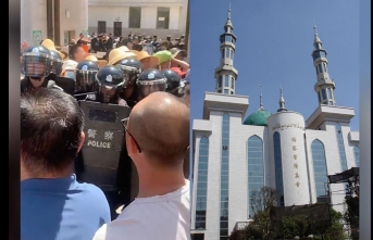 Çin, caminin kubbesini yıkınca Müslümanlar sokaklara döküldü