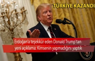 Erdoğan'a teşekkür eden Donald Trump'tan...