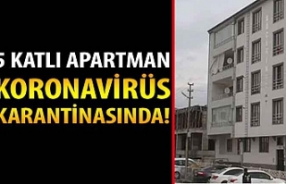 5 katlı apartman koronavirüs karantinasına alındı
