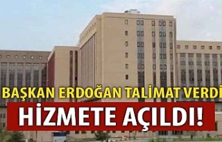 Başkan Erdoğan talimat verdi! Hizmete açıldı