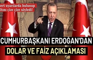 Cumhurbaşkanı Erdoğan'dan dolar ve faiz açıklaması