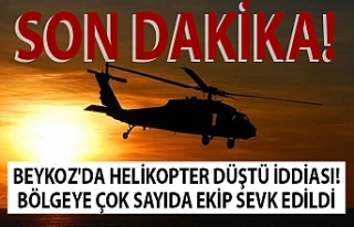Son Dakika: Beykoz'da helikopter düştü iddiası!...