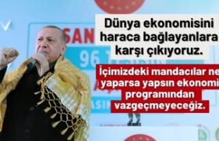 Cumhurbaşkanı Erdoğan, ekonomi eleştirilerine...